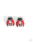 Paparazzi ♥ Lavish Ladybug - Red ♥ Post Earrings