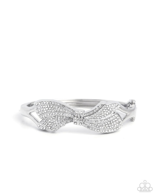 Paparazzi ♥ Blissful Bow - White ♥ Bracelet