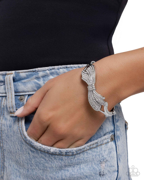 Paparazzi ♥ Blissful Bow - White ♥ Bracelet