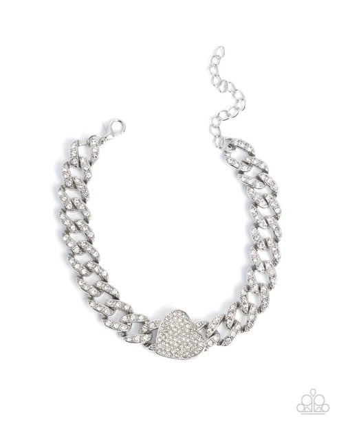 Paparazzi ♥ Humane Hearts - White ♥ Bracelet