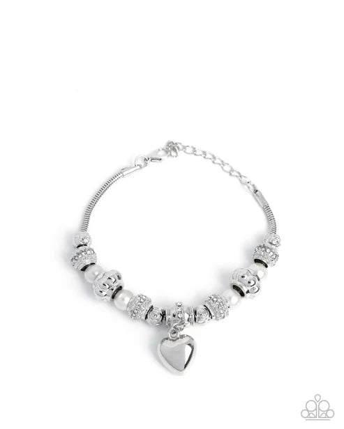 Paparazzi ♥ Pensive Polish - White ♥ Bracelet