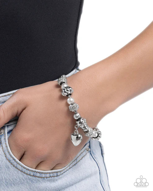 Paparazzi ♥ Pensive Polish - White ♥ Bracelet