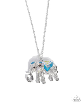 Paparazzi ♥ Educated Elephant - Blue ♥ Necklace