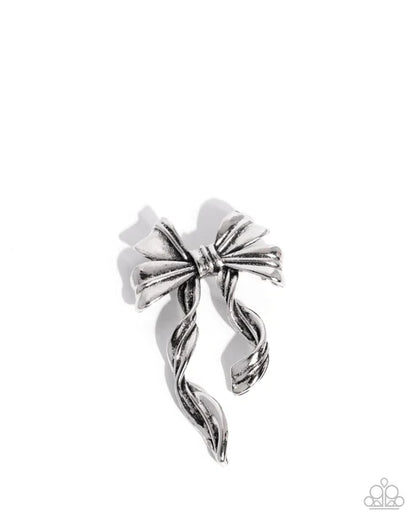 Paparazzi ♥ Bow Bonanza - Silver ♥ Brooch