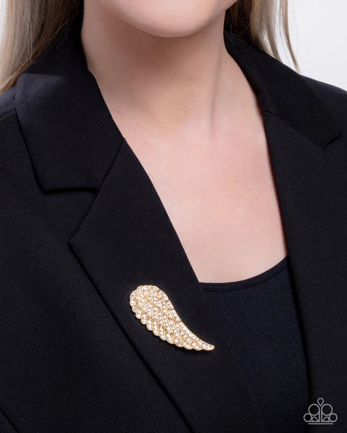 Paparazzi ♥ Angelic Affection - Gold ♥ Brooch