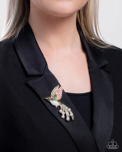 Paparazzi ♥ Hummingbird Homage - Green ♥ Brooch