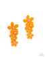 Paparazzi ♥ Crack of BLOOM - Orange ♥ Post Earrings