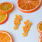 Paparazzi ♥ Crack of BLOOM - Orange ♥ Post Earrings