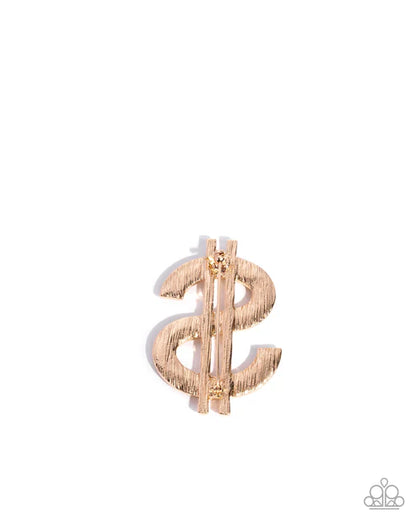 Paparazzi ♥ Raking in the Bling - Gold ♥ Brooch