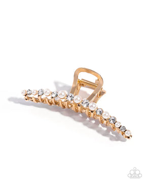 Paparazzi ♥ Social Shimmer - Gold ♥ Hair Clip