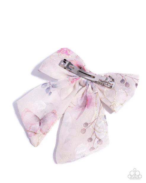 Paparazzi ♥ BOW Together - White ♥ Hair Clip