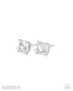 Paparazzi ♥ GLOW Time - White ♥ Post Earrings