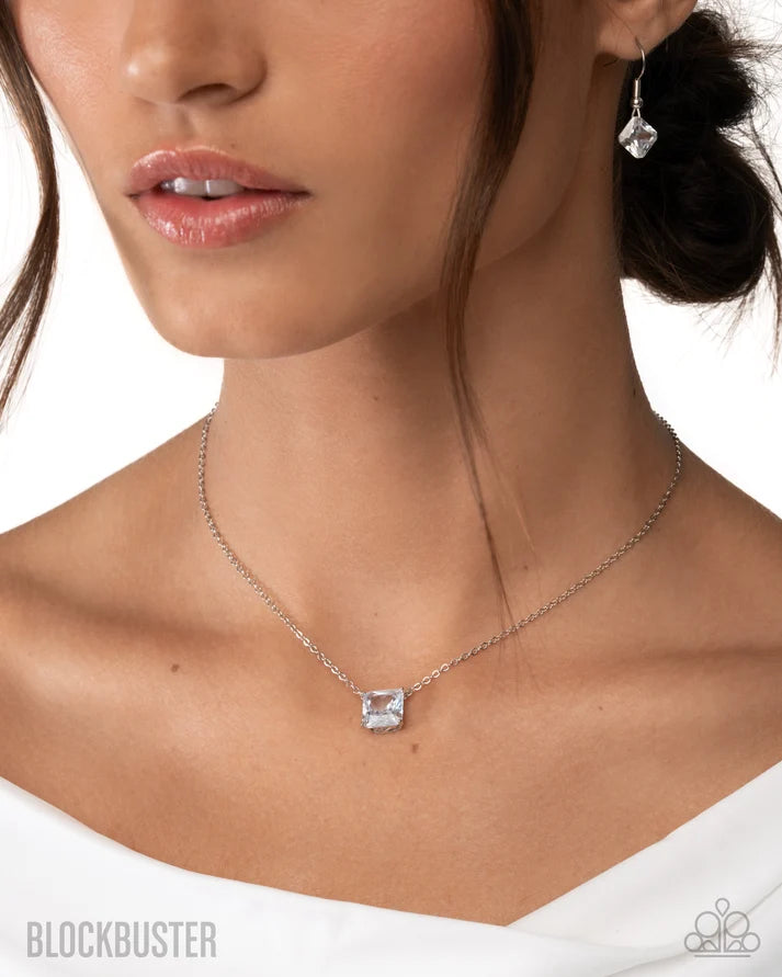Paparazzi ♥ Enjoy the GLOW - White ♥ Necklace