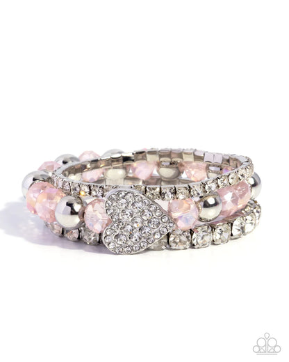 Paparazzi ♥ Heartfelt Heiress - Pink ♥ Bracelet