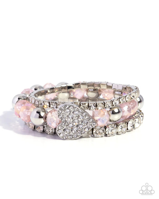 Paparazzi ♥ Heartfelt Heiress - Pink ♥ Bracelet