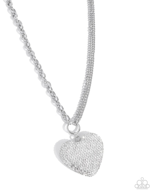 Paparazzi ♥ Refined Romeo - White ♥ Necklace