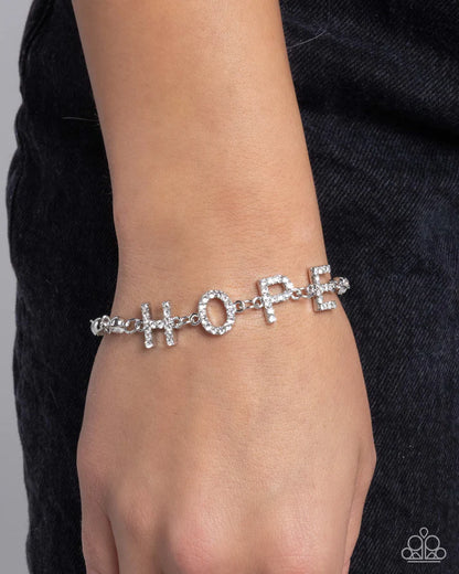 Paparazzi ♥ Honorable Hope - White - ♥ Bracelet